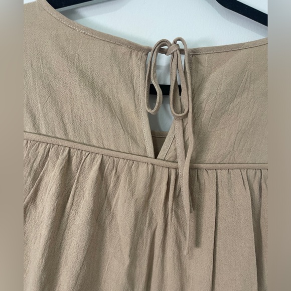 loverichie Womens Dress Size Large Tan Boho Peasant Mini - Picture 5 of 14